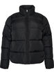 Short puffer jacket with a high collar, Black, Packshot image number 0