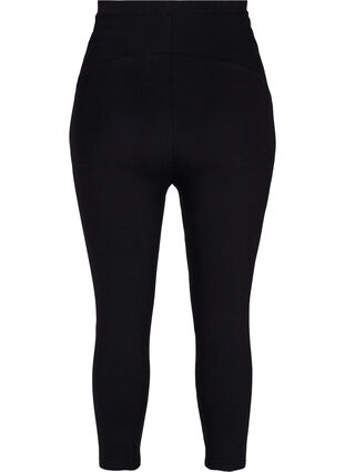 Pregnancy leggings with 3/4 length, Black, Packshot image number 1