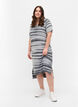 Short-sleeved viscose dress with tie-dye print, White, Black Tie Dye, Model image number 2