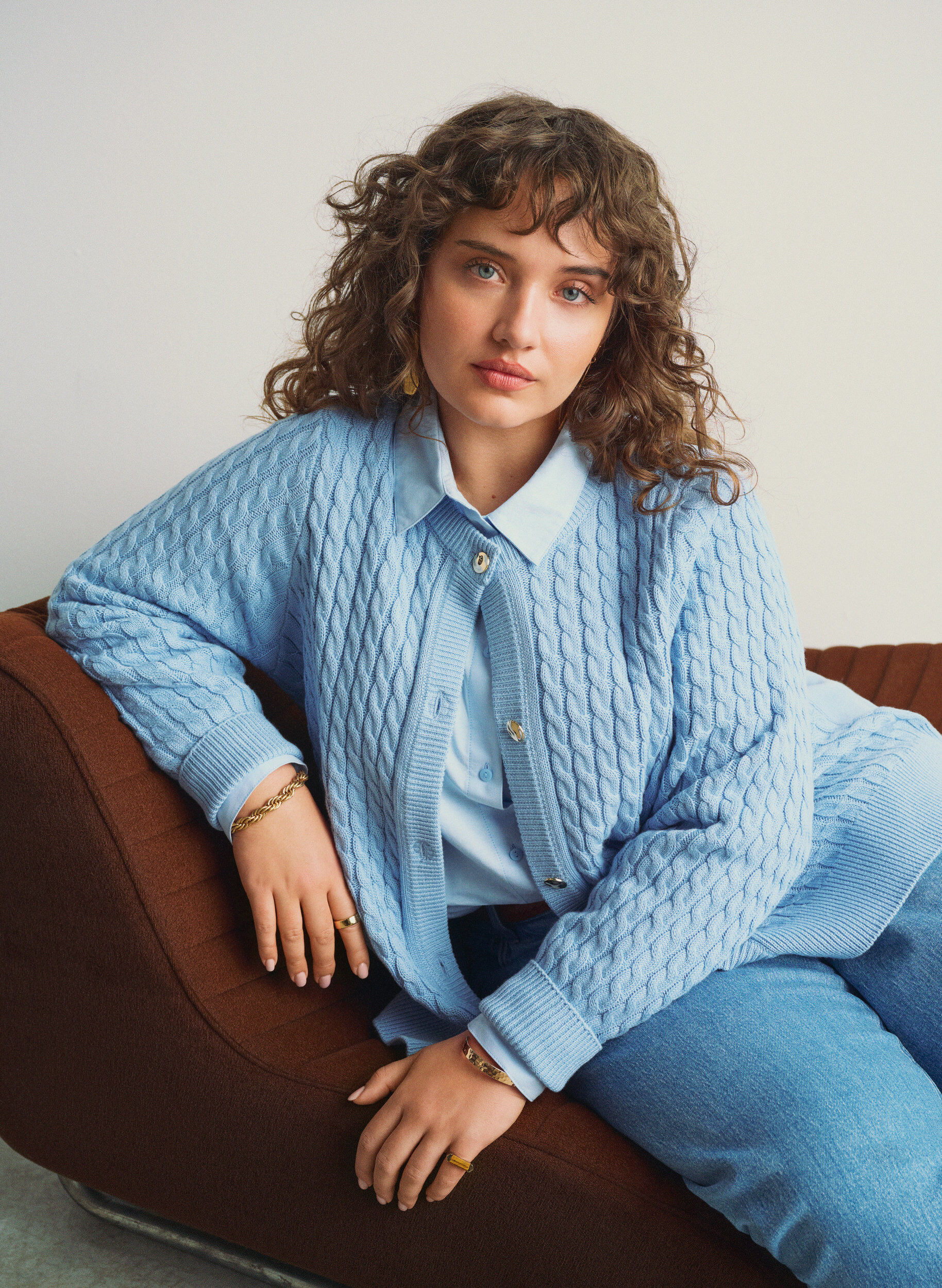 Long-sleeved cotton shirt