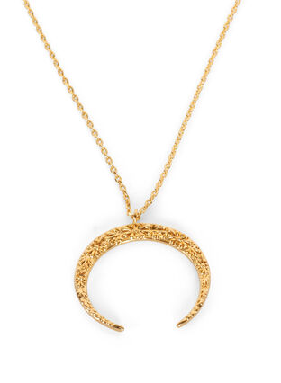 Gold-coloured necklace with pendant, Gold, Packshot image number 2