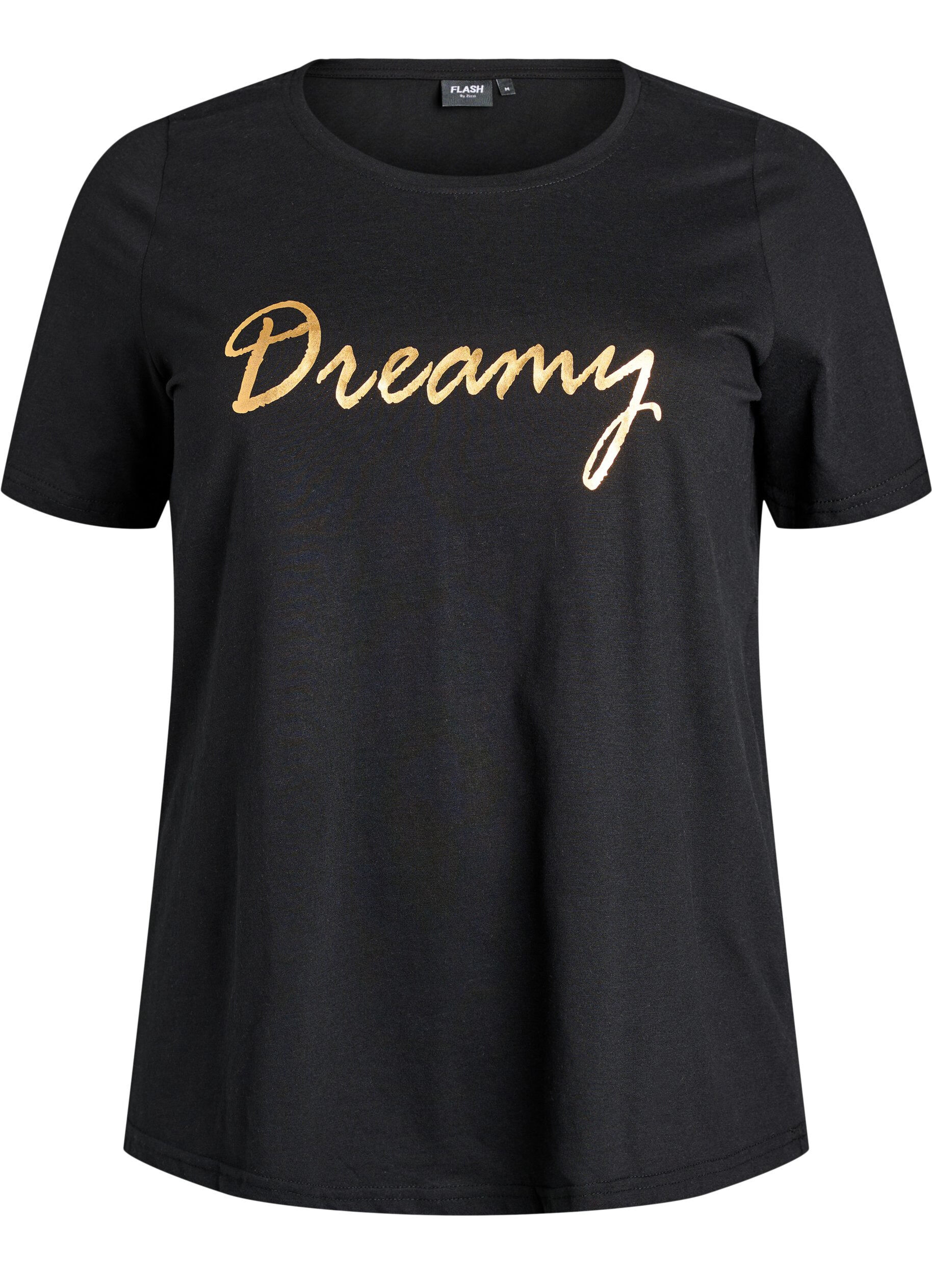 Zizzifashion T-shirt with motif, Black, Packshot image number 0