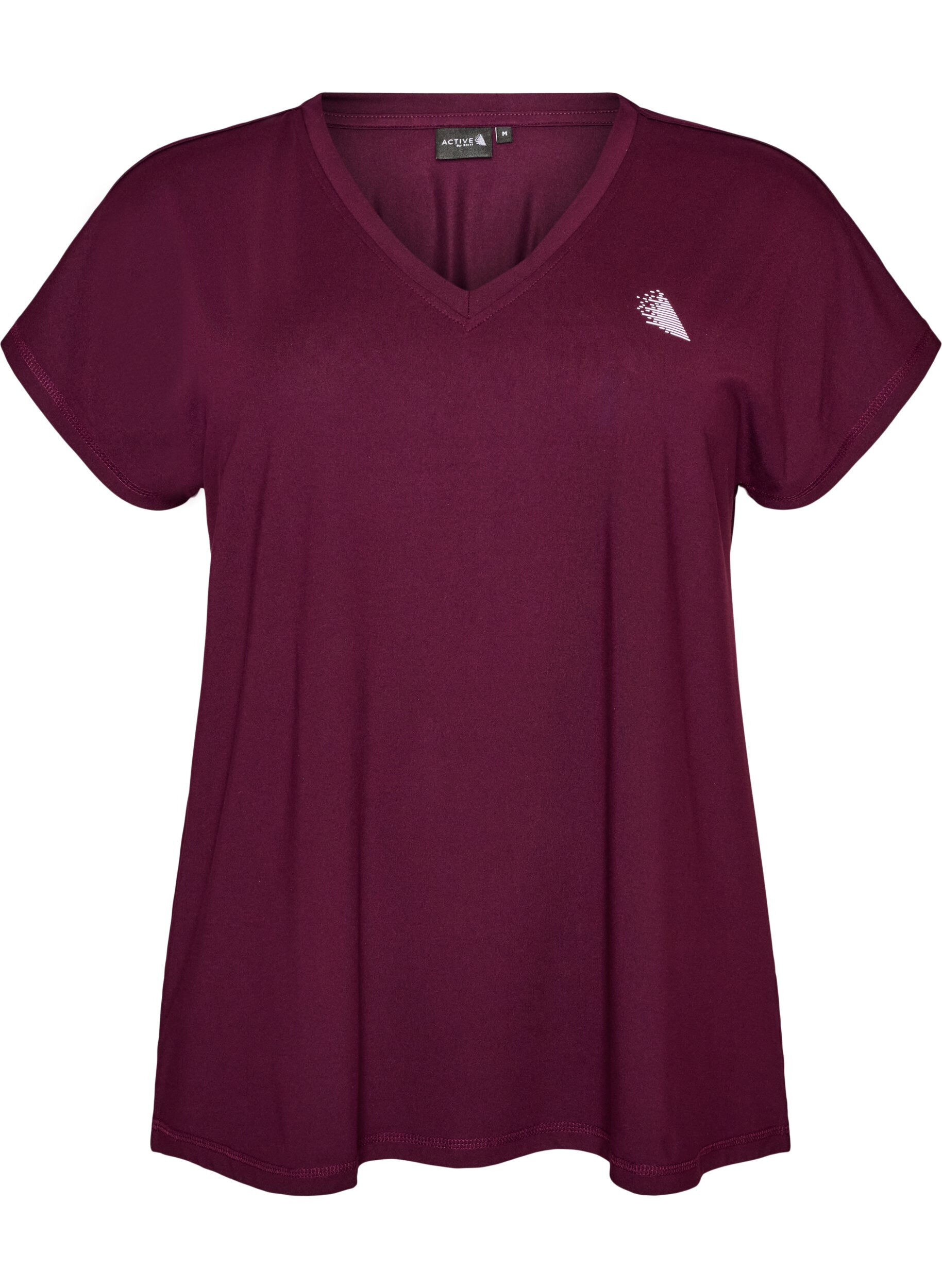 ZizzifashionLoose training t-shirt with V-neck, Purple, Packshot image number 0
