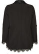Blazer with lace trim, Black, Packshot image number 1