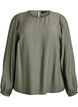 Long-sleeved viscose blouse, Green, Packshot image number 0