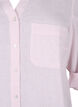Shirt blouse with button closure in cotton-linen blend, Rosebloom White, Packshot image number 3