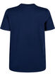 Basic cotton T-shirt with round neck, Blue, Packshot image number 1