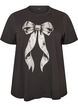 Cotton T-shirt with front print, Dark Grey, Packshot image number 0