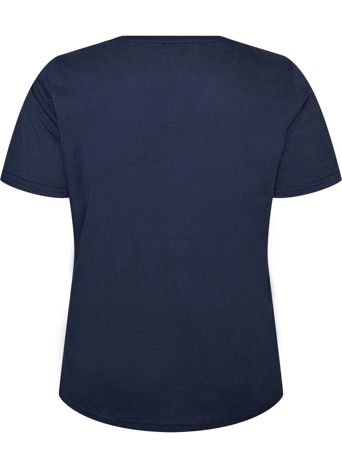 T-shirt with motif, Blue, Packshot image number 1