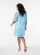 Knee-length dress with eyelet pattern and short sleeves, Light Blue, Model image number 2