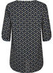 A-shape tunic with print, Blue Beige AOP, Packshot image number 1