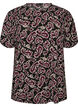 Blouse with long sleeves and paisley print, Dark Bordeaux, Packshot image number 0