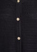 Cardigan with textured knit and decorative buttons, Black, Packshot image number 2