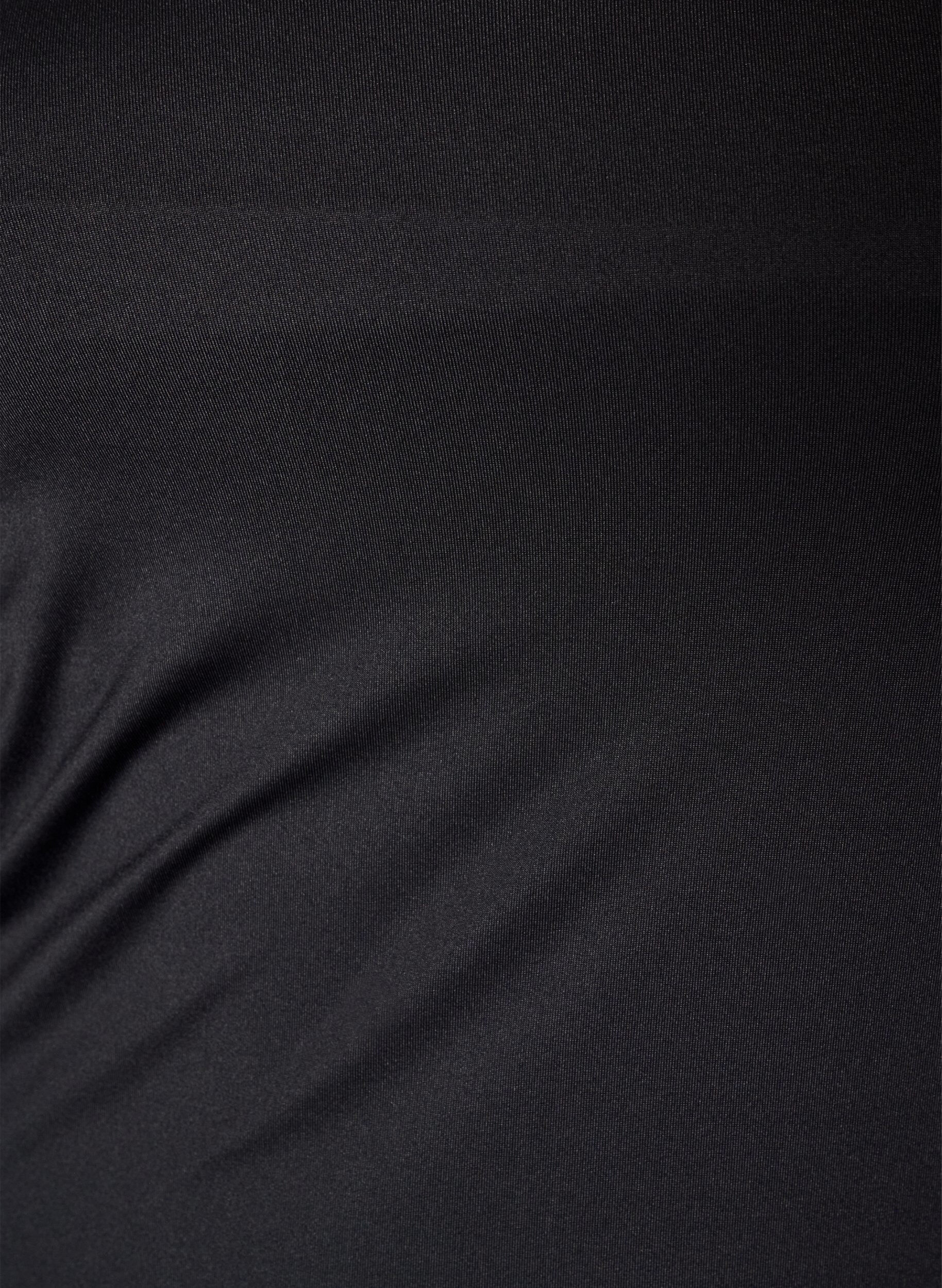 ZizzifashionFitted basic top in a smooth fabric, Black, Packshot image number 2