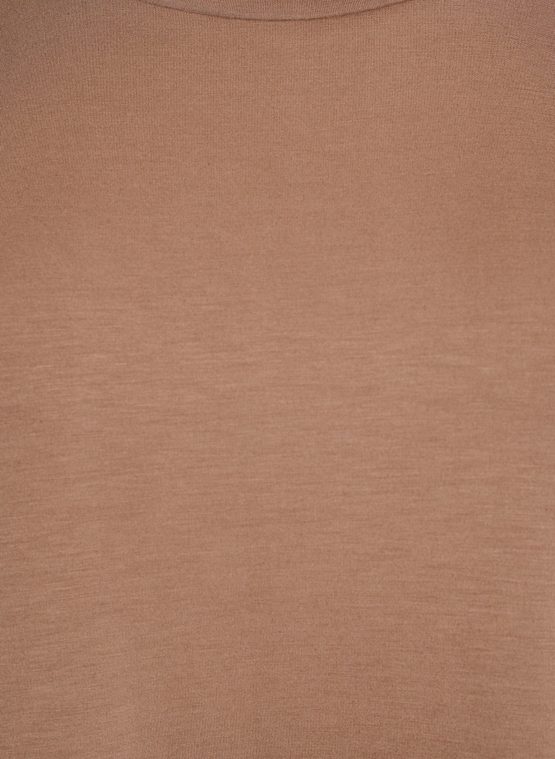 Zizzifashion Short loose-fit t-shirt in a modal blend, Brown, Packshot image number 2