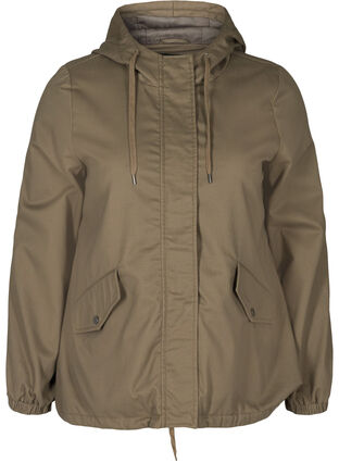 Short jacket with a hood and pockets, Bungee Cord , Packshot image number 0