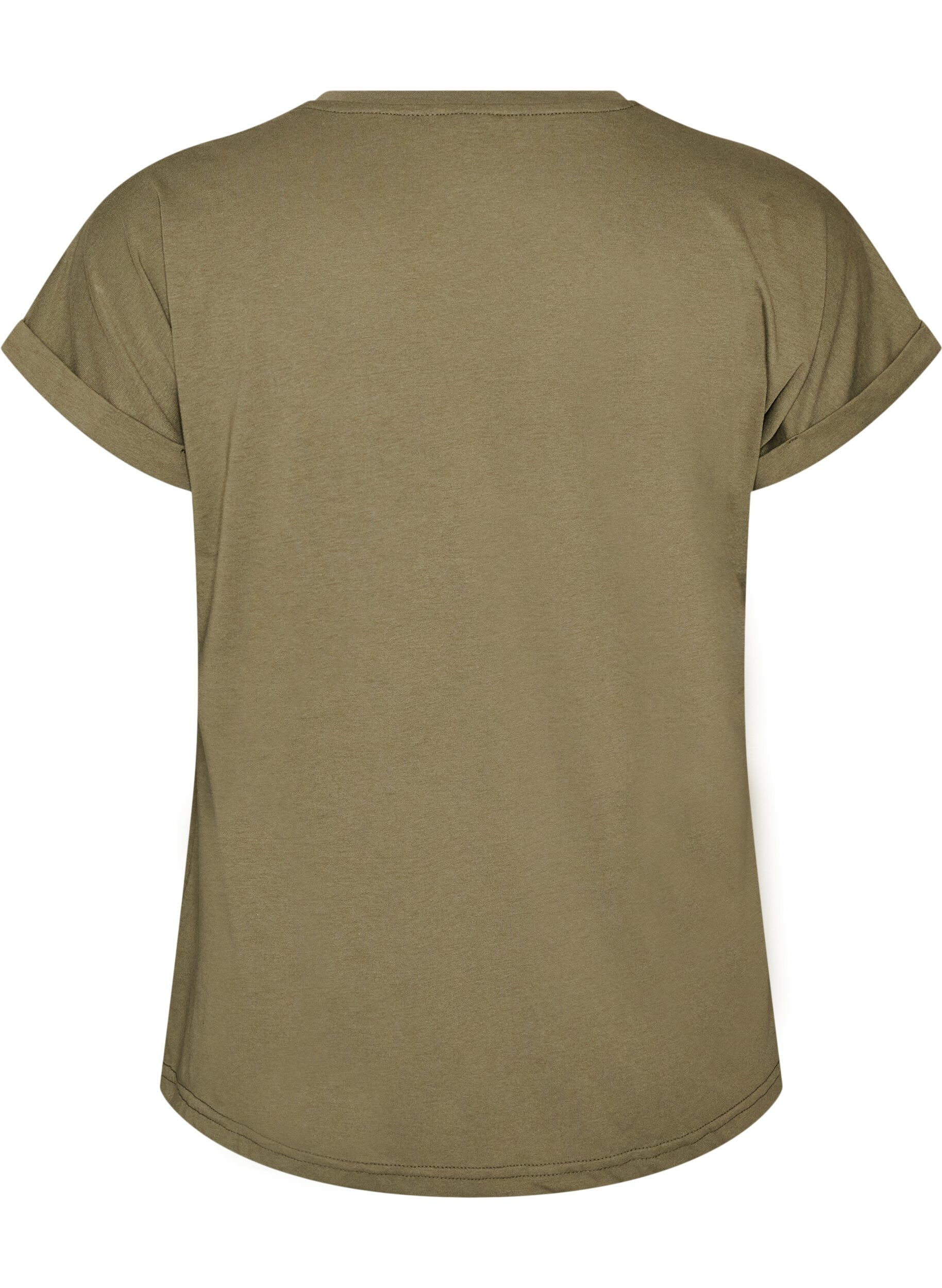 ZizzifashionT-shirt with decorative front print, Green, Packshot image number 1