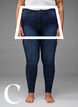 Super slim jeans with high waist, Dark Blue, Model image number 2