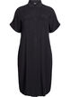 FLASH - Long shirt dress with short sleeves, Black, Packshot image number 0