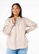 Striped shirt with smock, Silver Mink Wh. St., Model image number 0