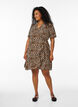 Floral wrap dress with short sleeves, Brown, Model image number 1