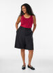 Solid color basic top in cotton, Red, Model image number 1