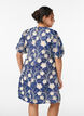 Short A-line dress with an embroidered pattern, Blue, Model image number 2