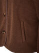 Teddy jacket with a round neck and buttons, Brown, Packshot image number 3