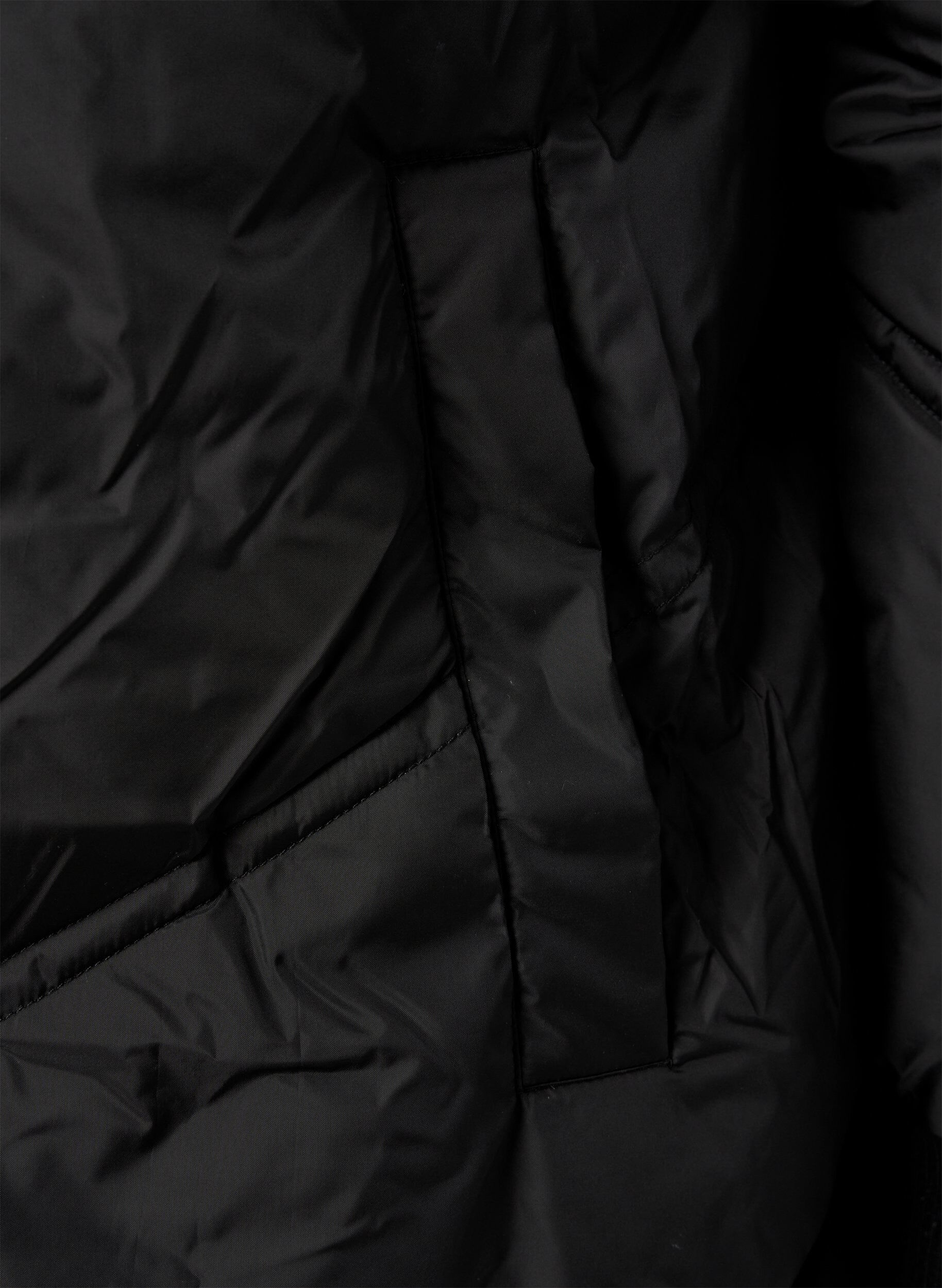 Zizzifashion Long puffer winter jacket, Black, Packshot image number 3