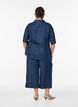 Lyocell culotte trousers with wide legs and denim look, Blue, Model image number 1
