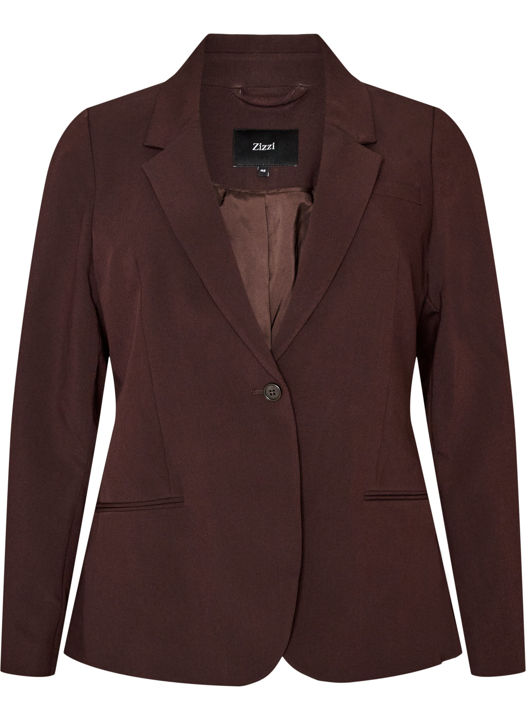 Classic blazer with a single button closure