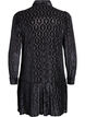 Short dress with a velour pattern, Black, Packshot image number 1
