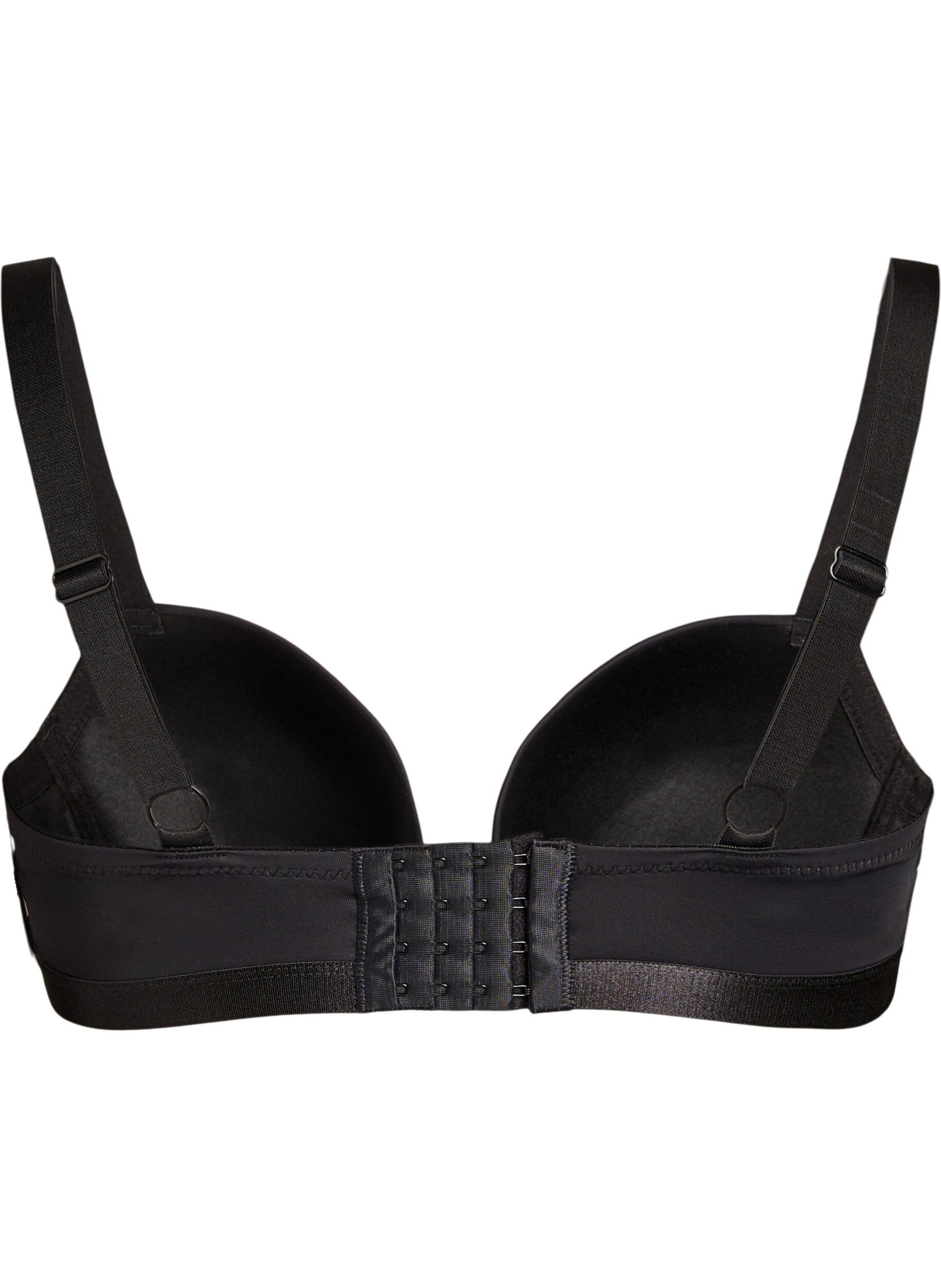 Zizzifashion Moulded t-shirt bra with smooth cups, Black, Packshot image number 1