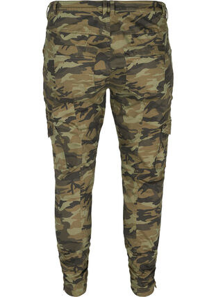 Cropped camouflage jeans, Ivy Green/Camo, Packshot image number 1