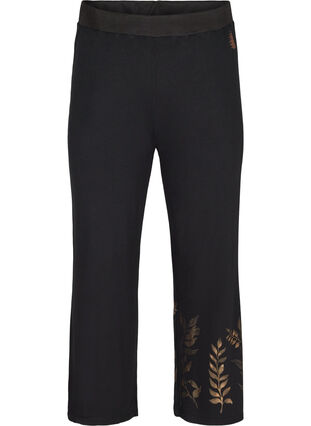 Sports trousers made from a viscose mix, Black, Packshot image number 0