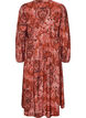 Viscose midi dress with paisley print, Orange, Packshot image number 1