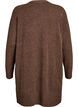 Ribbed Knit Cardigan with Pockets, Brown, Packshot image number 1