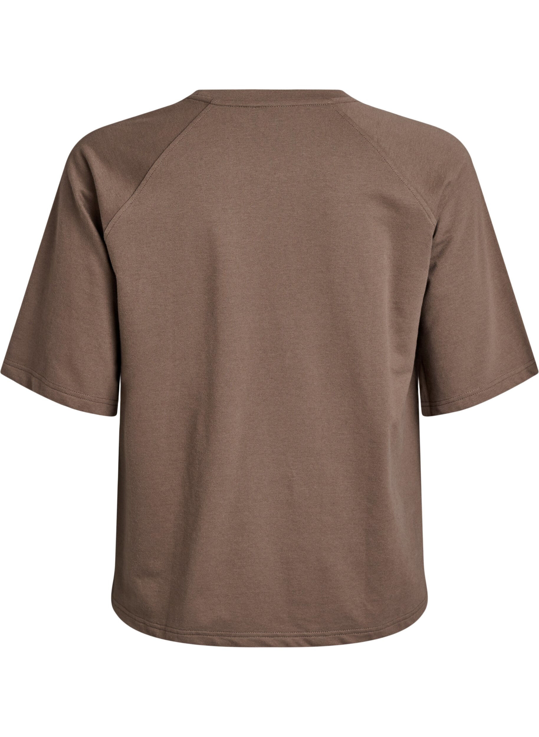 Zizzifashion Jersey blouse with 1/2 raglan sleeves, Brown, Packshot image number 1