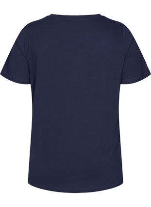 Organic cotton T-shirt with print, Navy Blazer, Packshot image number 1