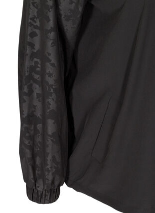 Hooded sports jacket with print, Black, Packshot image number 3