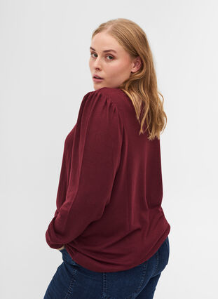 Long-sleeved blouse with shoulder detail, Port Royal, Model image number 1