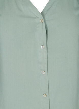 Viscose top with button fastening, Chinois Green, Packshot image number 2