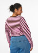 Striped blouse with long sleeves, Dark Bordeaux, Model image number 2