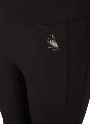 Cropped exercise tights with print details, Flexi Print, Packshot image number 2