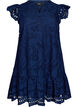 Broderie anglaise dress with ruffle sleeves, Blue, Packshot image number 0