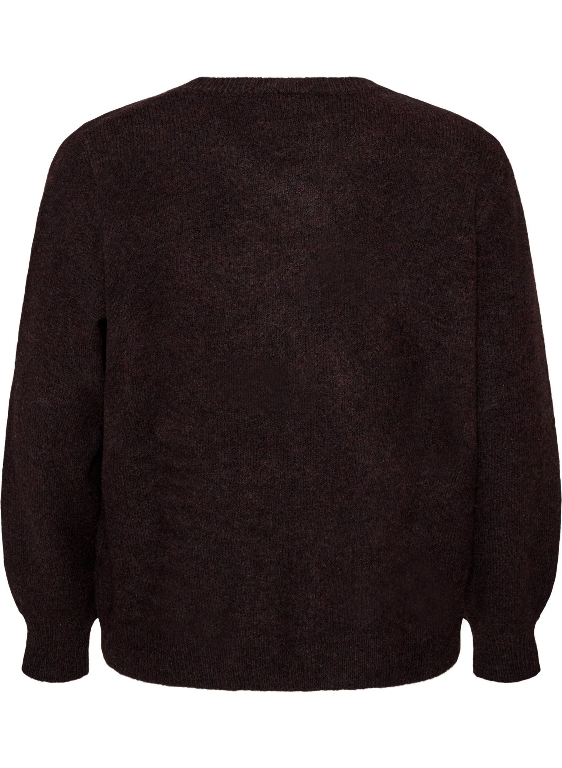 ZizzifashionCardigan with heart-shaped buttons, Brown, Packshot image number 1