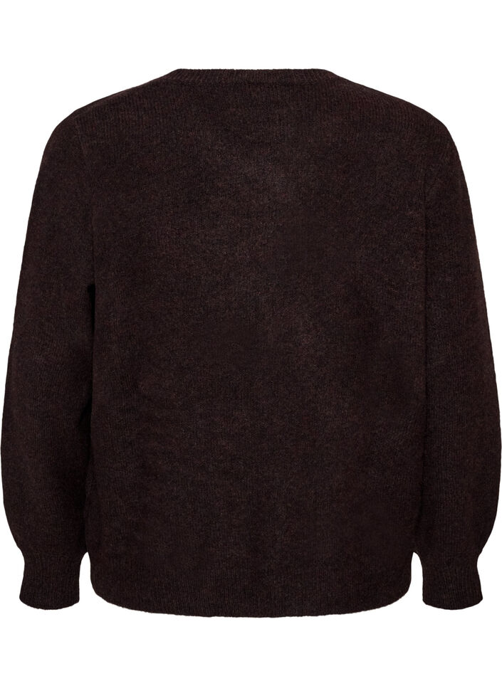 Cardigan with heart-shaped buttons, Brown, Packshot image number 1