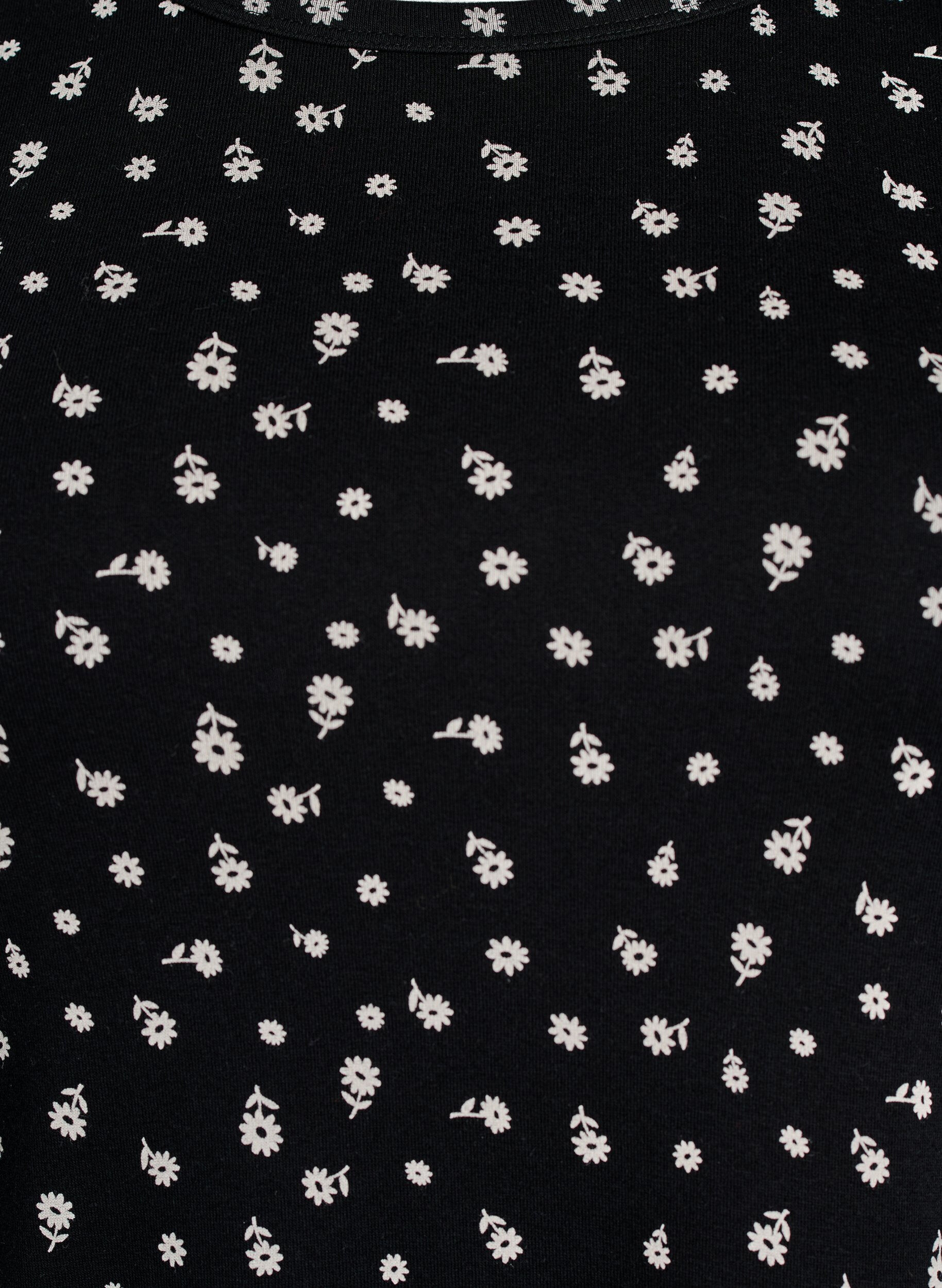 Zizzifashion Cotton T-shirt with all-over print, Black, Packshot image number 2