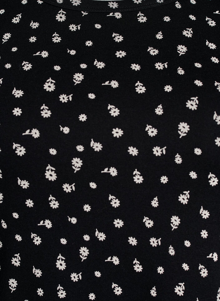 Cotton T-shirt with all-over print, Black, Packshot image number 2