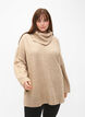 Melange knit sweater with turtleneck, Simply Taupe Mel., Model image number 0